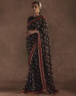 BLACK IRISBUD SAREE Saree - Image 2