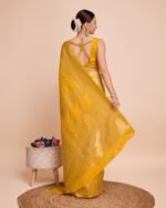Women Kanjivaram Saree with Blouse Piece - Image 4